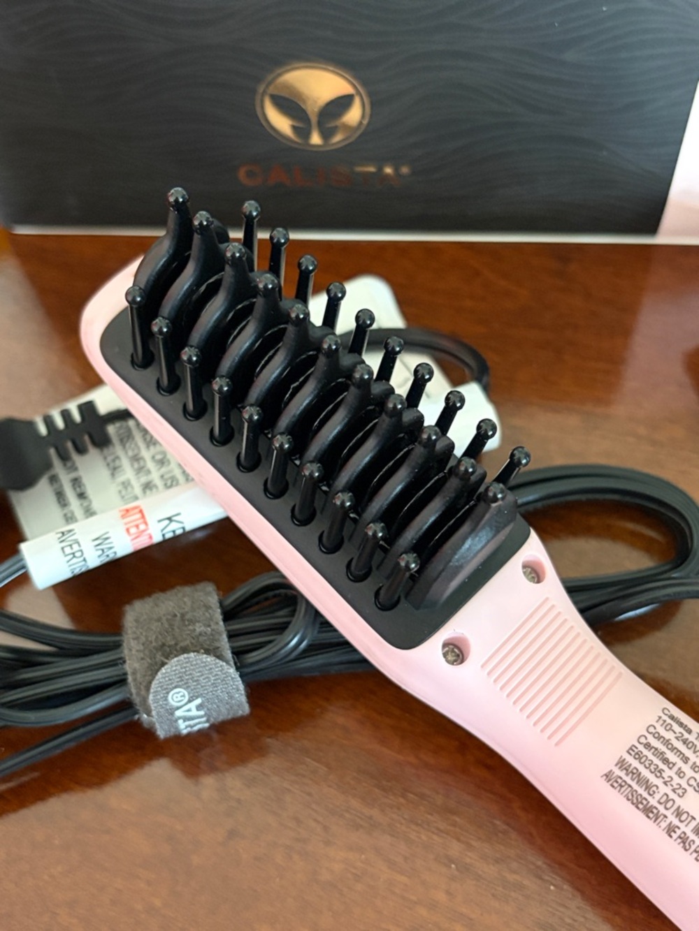 Calista GoGo Mini Heated Triangl Detailer Brush ~ Blush Pink - Picture 4 of 4